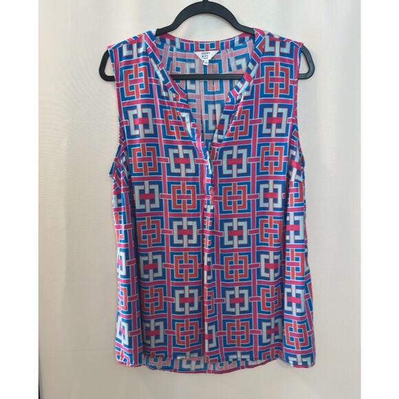 Crown & Ivy Geometric Sleeveless Top Size 2X - Picture 1 of 6